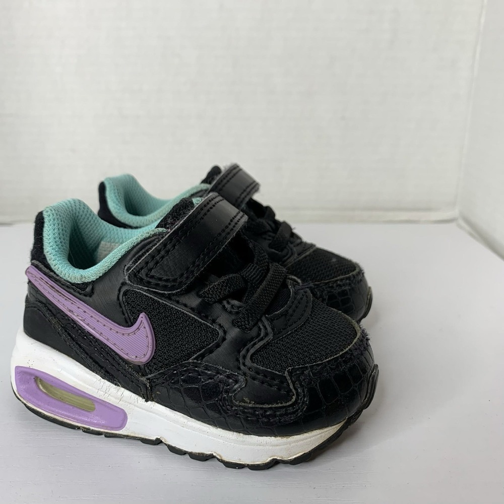 Nike Air Max ST Toddler Shoes Size 4C Black Purple Teal